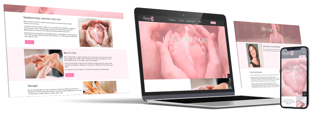 Lucina mockup website